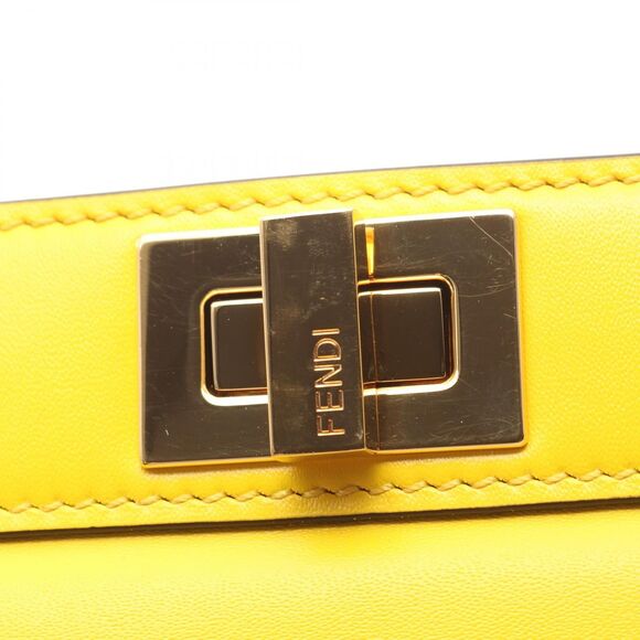 Fendi Handbag Peekaboo Iseeu East West 8bn323 Yellow Leather Peekaboo Iseeu - Picture 5 of 6